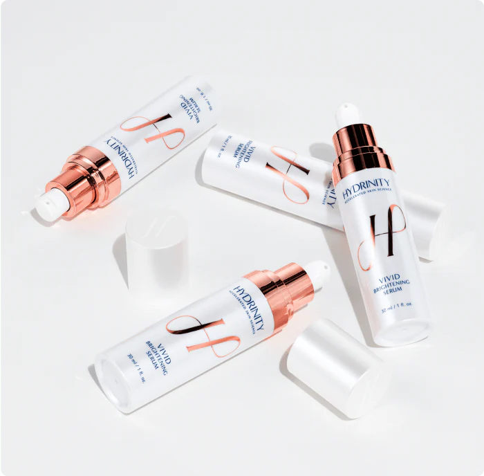 Skincare products on display